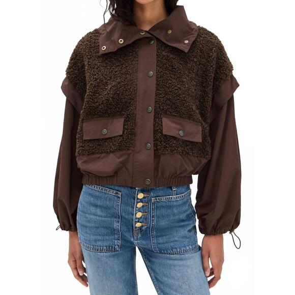 ULLA JOHNSON Jackets & Blazers - NEW ULLA JOHNSON aidan teddy fleece jacket in brown